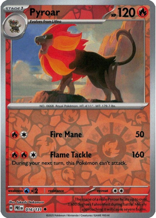 Pyroar - 016/131 - Reverse