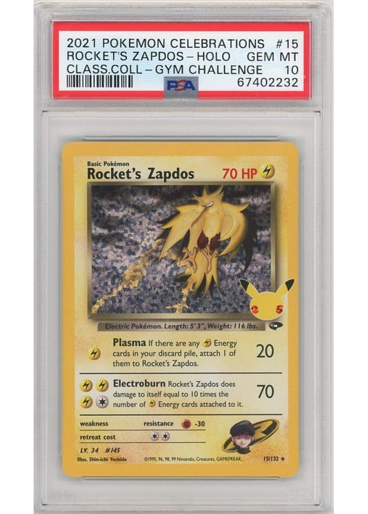 Rocket's Zapdos – Classic Collection 15/132 PSA 10