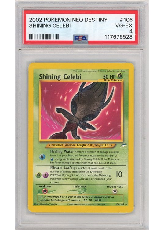 Shining Celebi PSA 4 - Gradede pokemon kort på Pokemons.dk