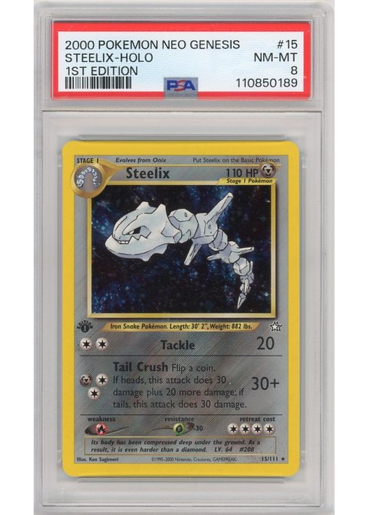 Steelix – 15/111 – 1st Edition – PSA 8