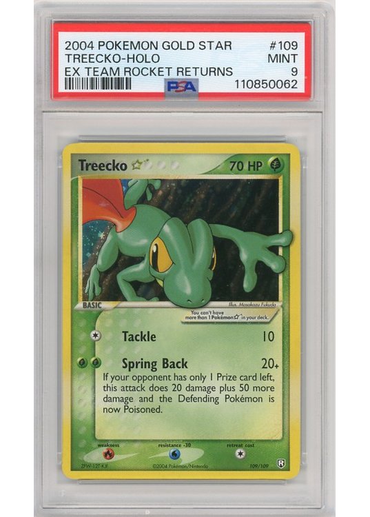 Treecko * (Goldstar) PSA 9 - Gradede pokemon kort på Pokemons.dk
