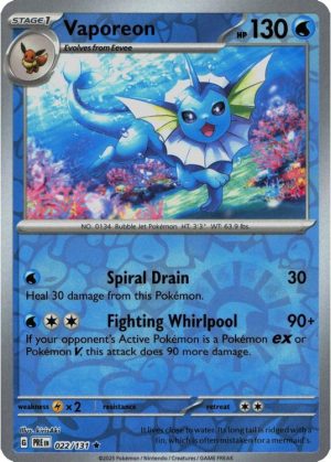 Vaporeon - 022/131 - Reverse