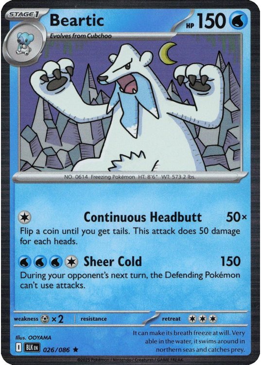 Beartic 026 086 Holo Pokemon Enkeltkort Fra SV10 5 Black Bolt beartic-026-086-holo-pokemon-enkeltkort-fra-sv10-5-black-bolt