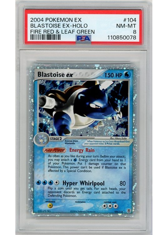 Blastoise ex – 104/112 – PSA 8