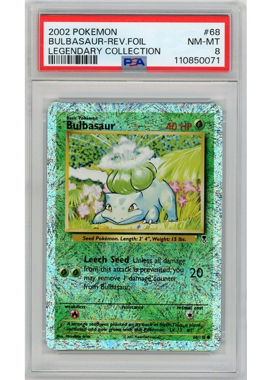 Bulbasaur 68/110 Reverse Foil PSA 8