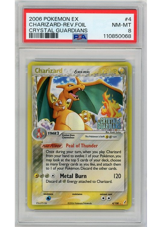 Charizard &delta; 4/100 Reverse Foil PSA 8
