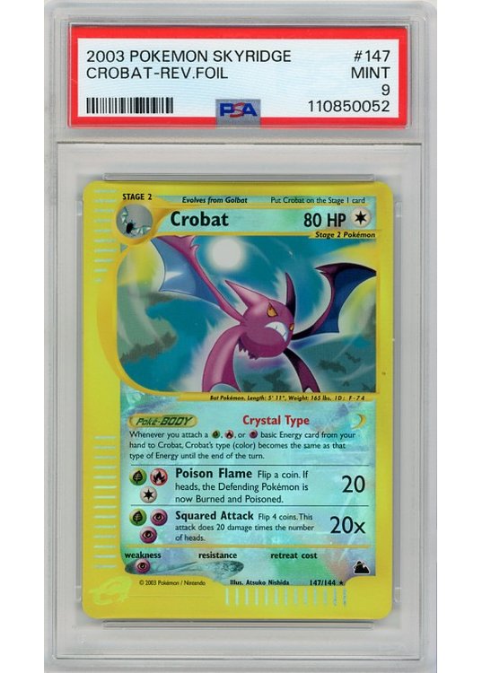 Crobat 147/144 Reverse Foil PSA 9
