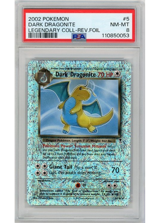 Dark Dragonite 5/110 Reverse Foil PSA 8