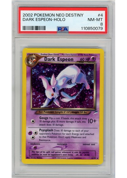 Dark Espeon 4/105 PSA 8