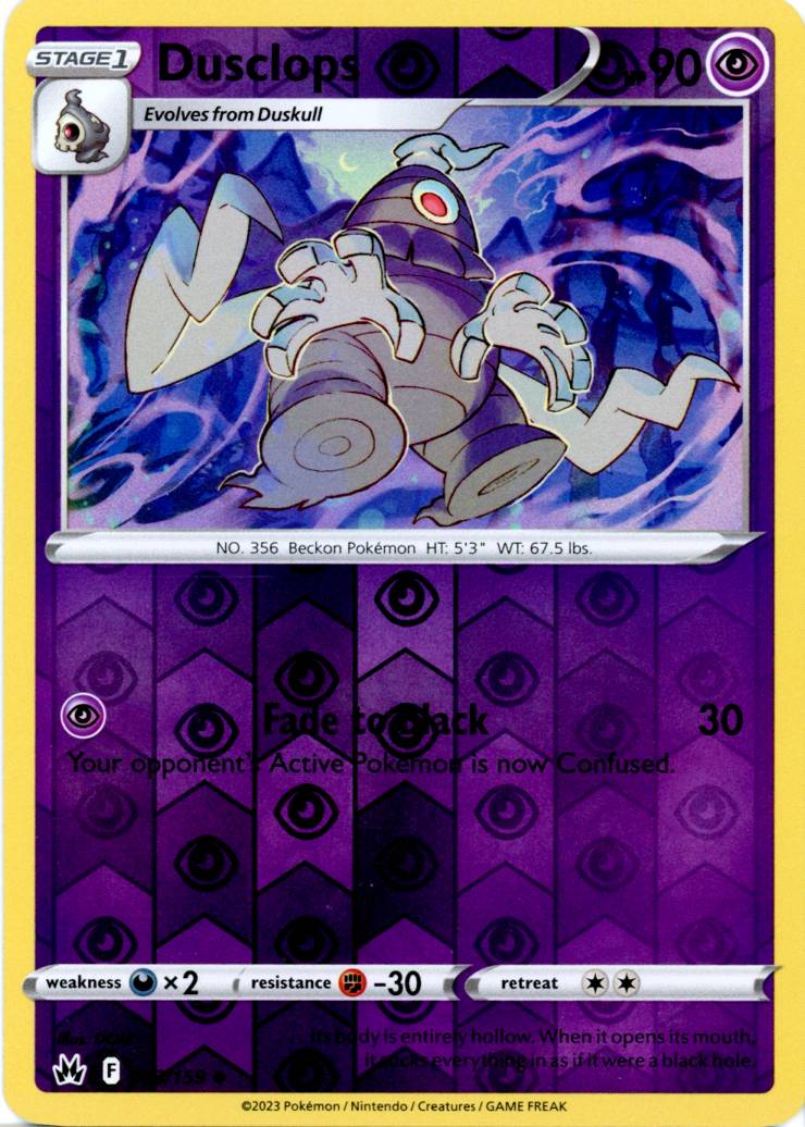 Dusclops - 063/159 - Reverse