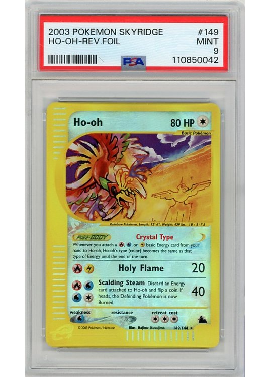 Ho-Oh – 149/144 – Reverse Foil – PSA 9