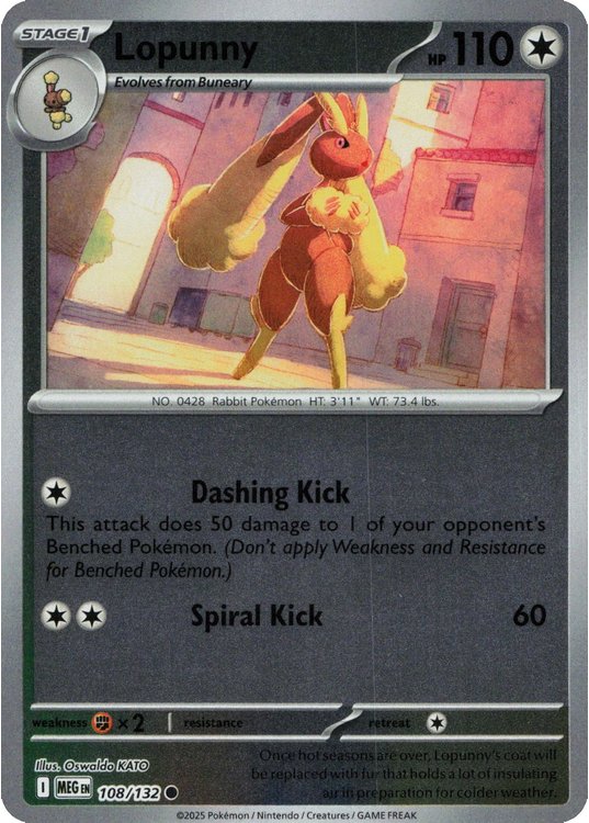 Lopunny - 108/132 - Reverse