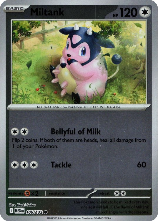 Miltank - 106/132 - Reverse