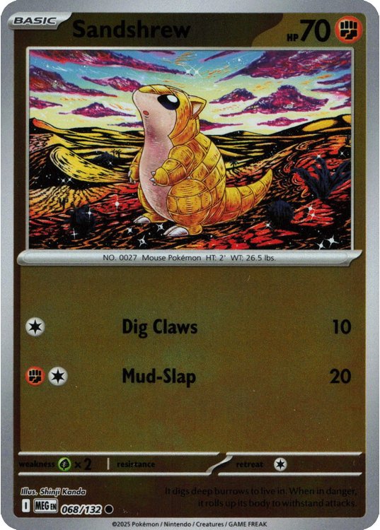 Sandshrew – 068/132 – Reverse