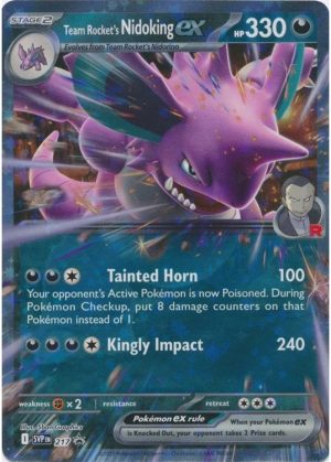 Team Rocket's Nidoking ex - Team Rocket Tin - Team Rocket's Nidoking ex SVP217 - Pokemon Scarlet & Violet Promo kort