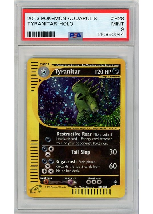 Tyranitar PSA 9 Gradede Pokemon Kort P Pokemons dk Tyranitar PSA 9 Gradede Pokemon Kort P Pokemons dk