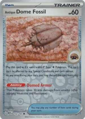 Antique Dome Fossil - 152/165 - Reverse