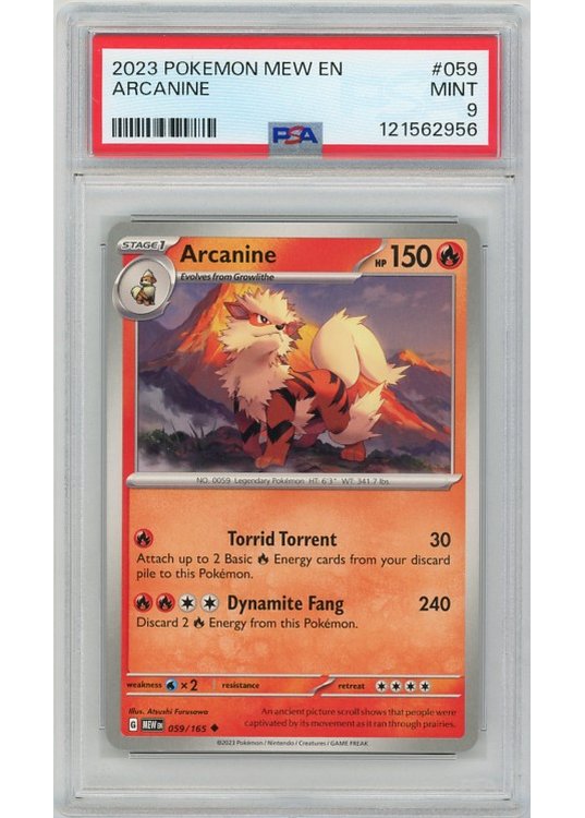Arcanine – 059/165 – PSA 9