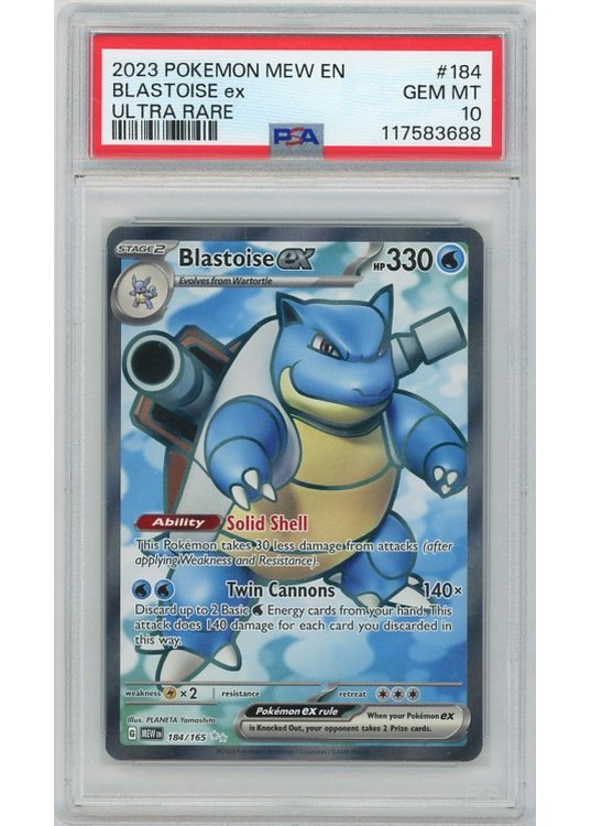 Blastoise ex 184/165 PSA 10