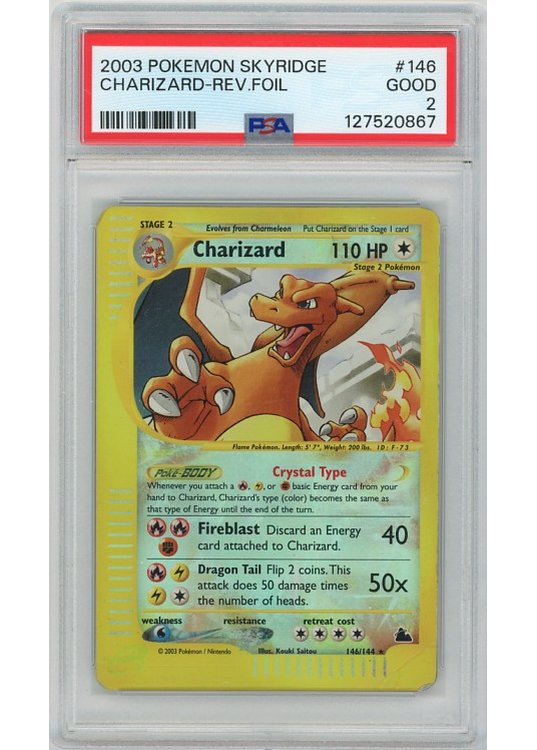 Charizard 146/144 Reverse Foil PSA 2