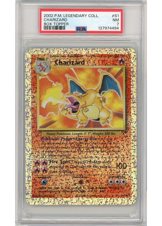 Charizard S1/S4 Box Topper PSA 7