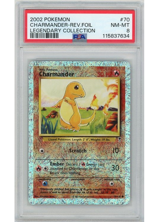 Charmander 70/110 Reverse Foil PSA 8