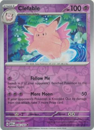 Clefable - 036/165 - Reverse