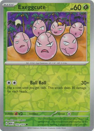 Exeggcute - 102/165 - Reverse