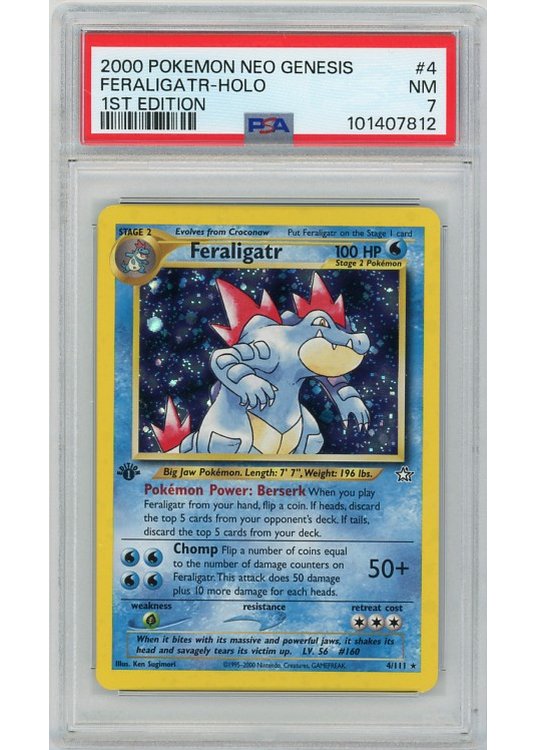 Feraligatr 4/111 1st Edition PSA 7
