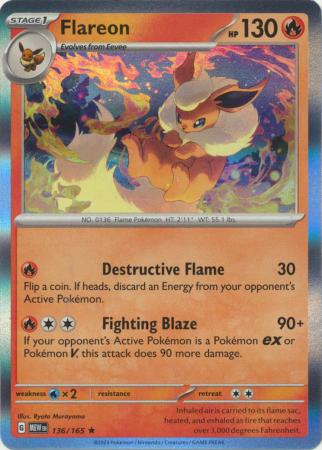 Flareon - 136/165 (Holo)