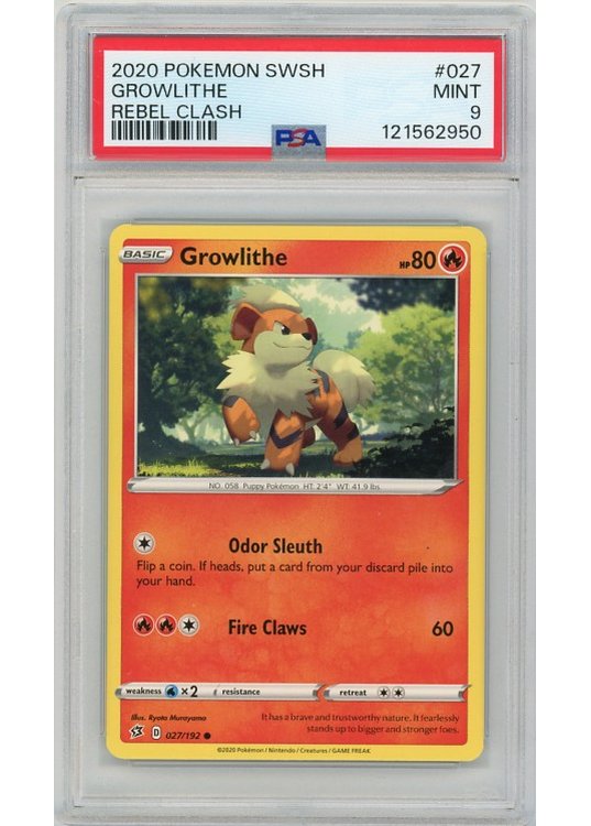 Growlithe – 027/192 – PSA 9