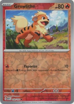 Growlithe - 058/165 - Reverse