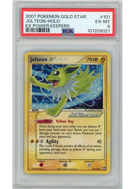 Jolteon * (Goldstar) 101/108 PSA 6
