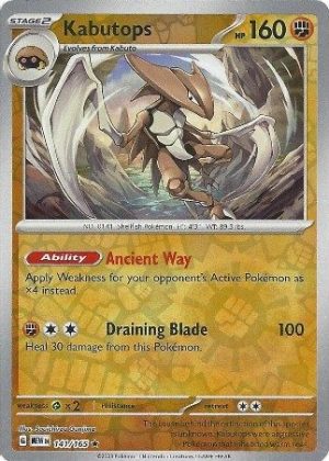 Kabutops - 141/165 - Reverse