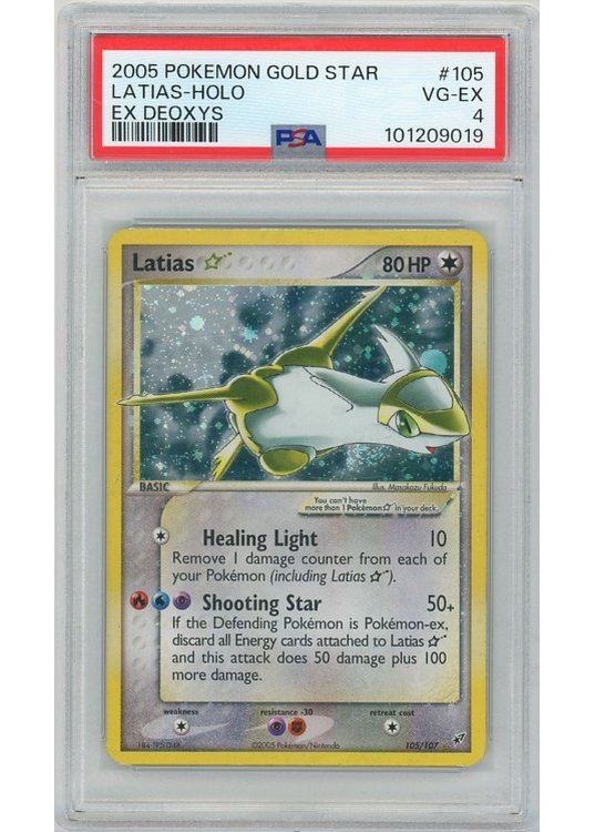 Latias * (Gold Star) 105/107 PSA 4