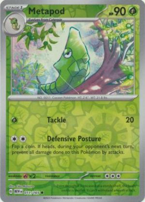 Metapod - 011/165 - Reverse