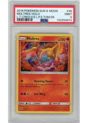 Moltres Cracked Ice Holo 38/214 PSA 9