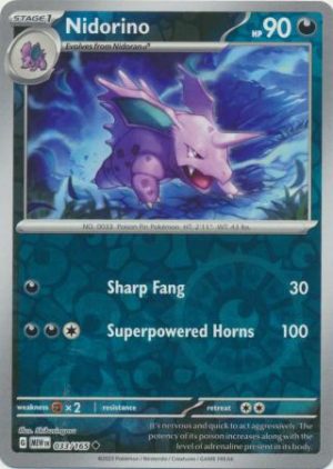 Nidorino - 033/165 - Reverse