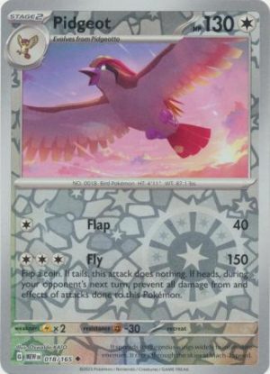 Pidgeot - 018/165 - Reverse