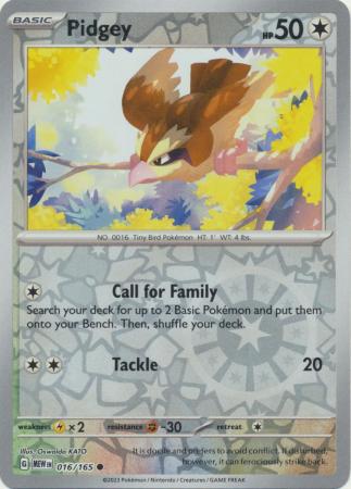 Pidgey - 016/165 - Reverse