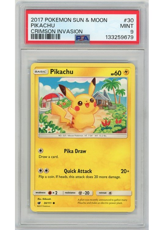 Pikachu – 30/111 – PSA 9