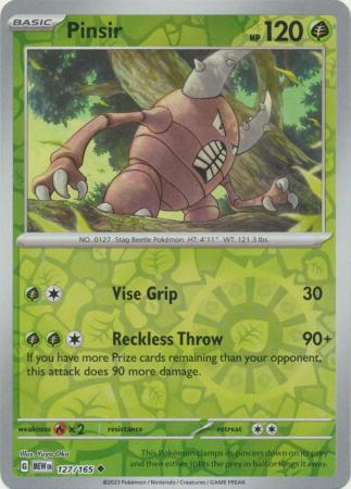 Pinsir - 127/165 - Reverse
