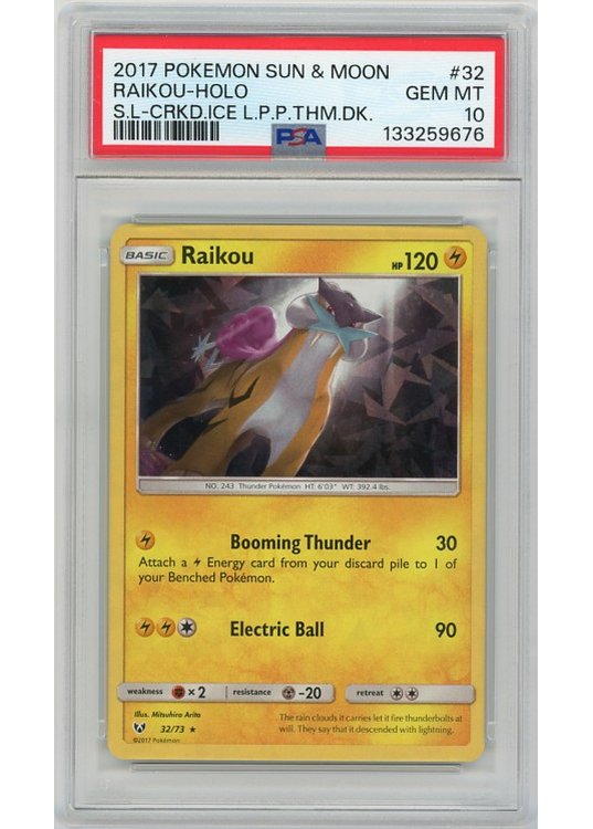 Raikou Cracked Ice Holo 32/73 PSA 10
