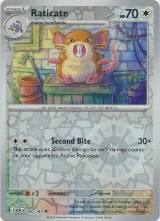 Raticate – 020/165 – Reverse