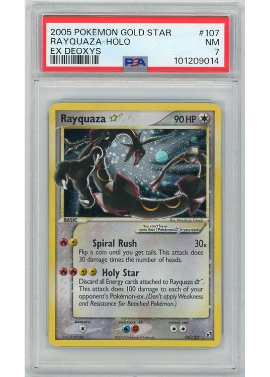 Rayquaza * (Gold Star) 107/107 PSA 7