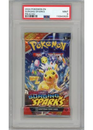 SV Surging Sparks Pikachu artwork PSA 9