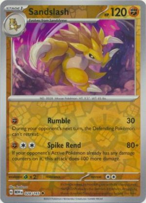 Sandslash - 028/165 - Reverse