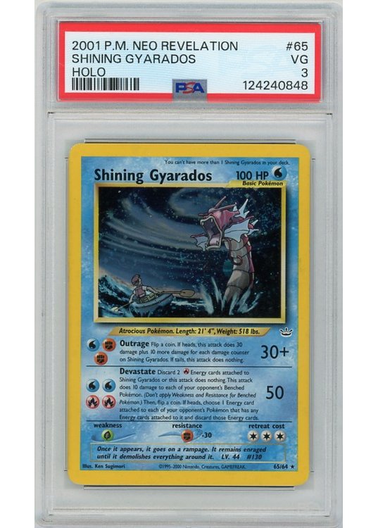 Shining Gyarados 65/64 PSA 3