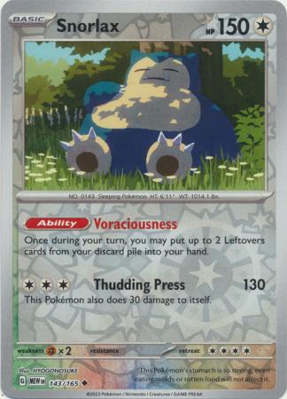 Snorlax - 143/165 - Reverse