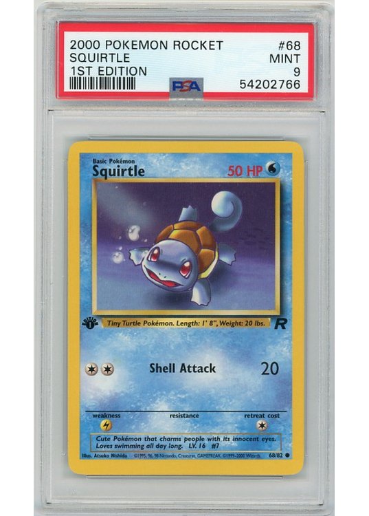 Squirtle – 68/82 – 1st Edition – PSA 9